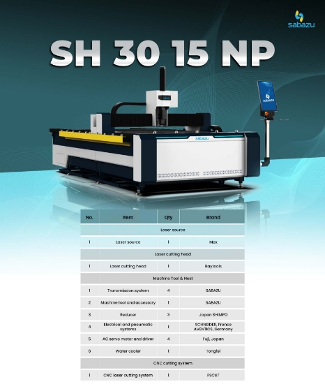 Picture of SH 3015 NP LASER CUTTING MACHINE