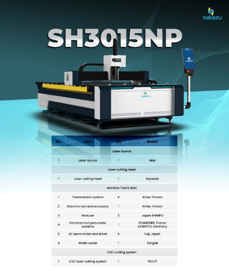 Picture of SH 3015 NP  METAL CUTTING MACHINE