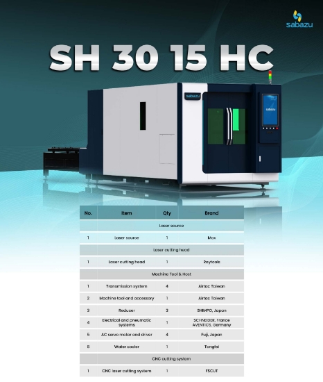 Picture of SH 3015 HC LASER CUTTING MACHINE 