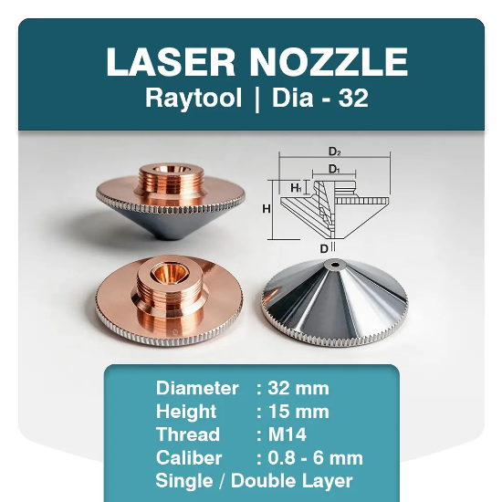 Picture of Raytool Cutting Nozzle I Dia - 32- Double layer